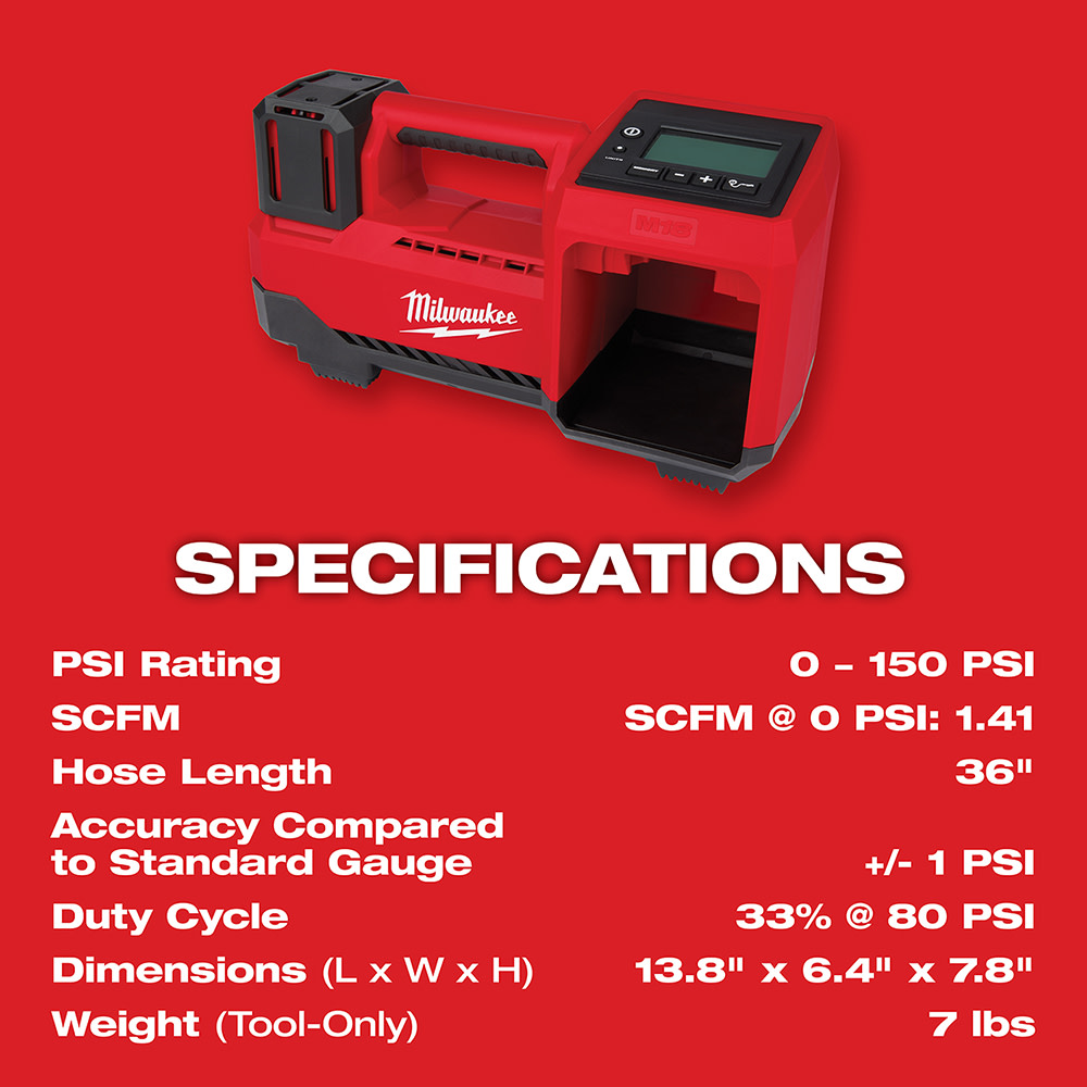 Milwaukee M18 Inflator with XC 5Ah Starter Kit Bundle - Ascmtools