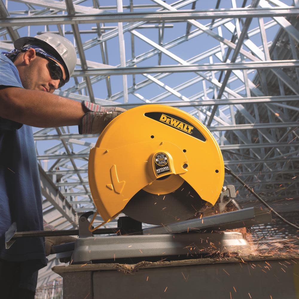DEWALT HEAVY-DUTY 14″ 5.5HP CHOP SAW WITH QUICK-CHANGE (D28715) - Ascmtools