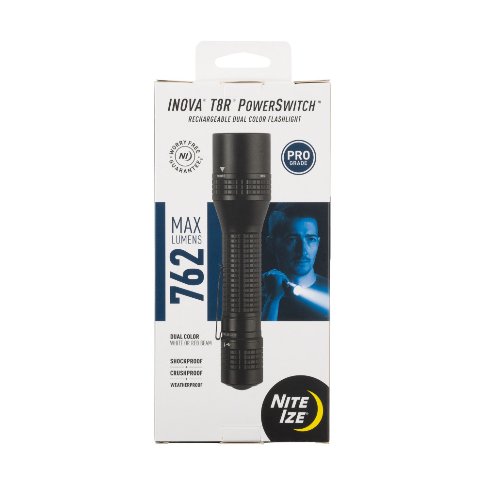 Nite Ize INOVA T8R PowerSwitch Flashlight Dual Color Rechargeable - Ascmtools
