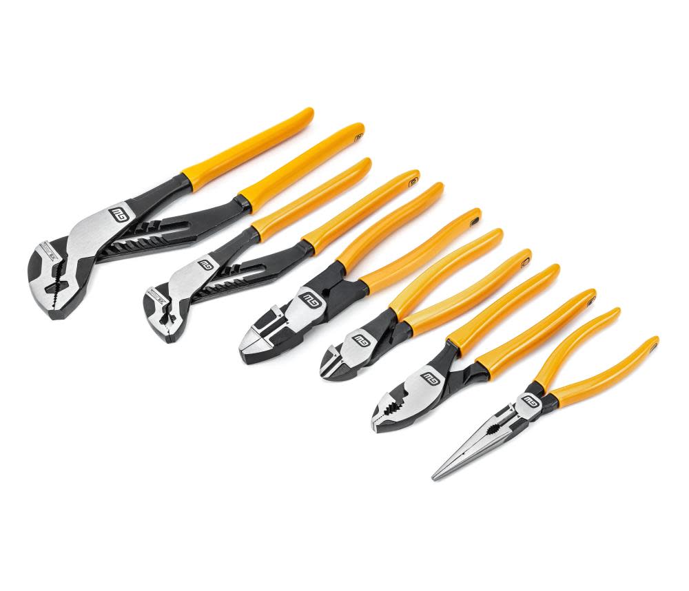 GEARWRENCH Pitbull Mixed Plier Set Dipped Handle 6pc - Ascmtools