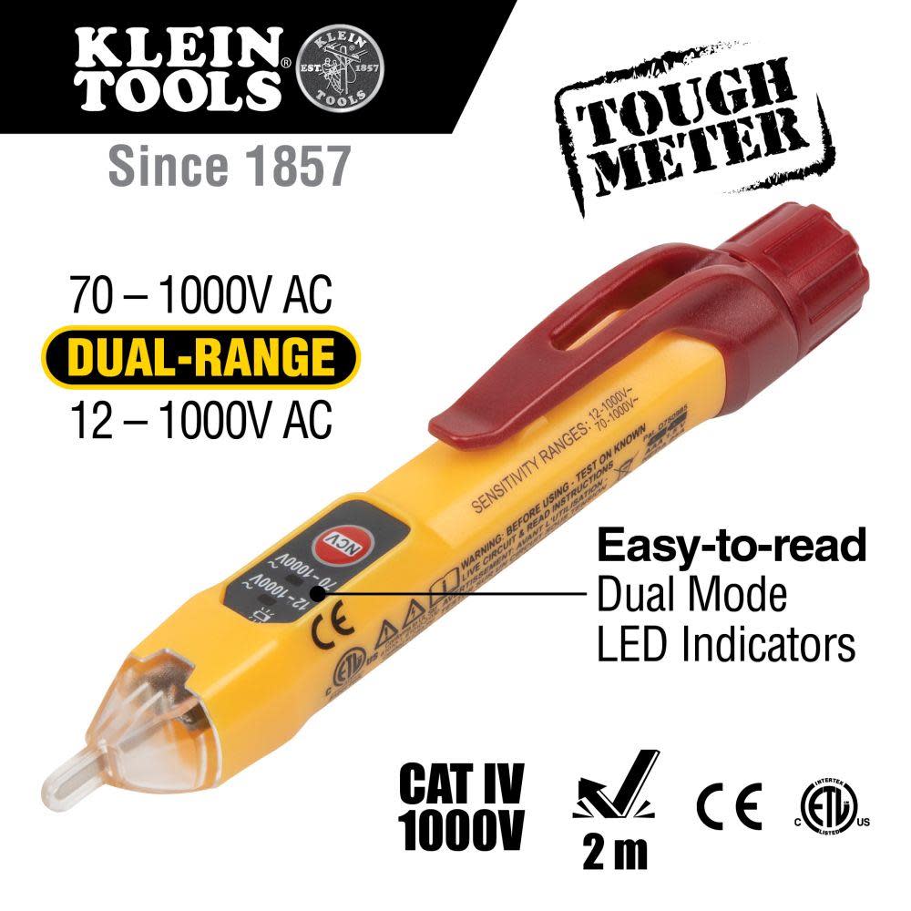 Klein Tools Dual Range Non-Contact Volt Tester - Ascmtools