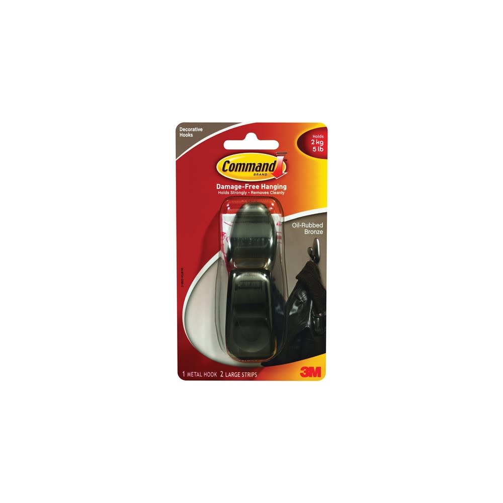 3M Command Large Forever Classic Oil Rubbed Bronze Metal Hook - Ascmtools