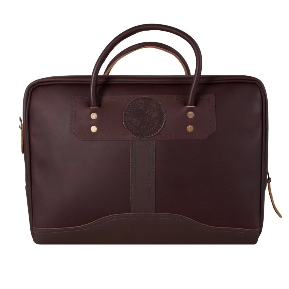Duluth Pack 23 Liter Capacity Brown Smooth Leather Computer Briefcase - Ascmtools