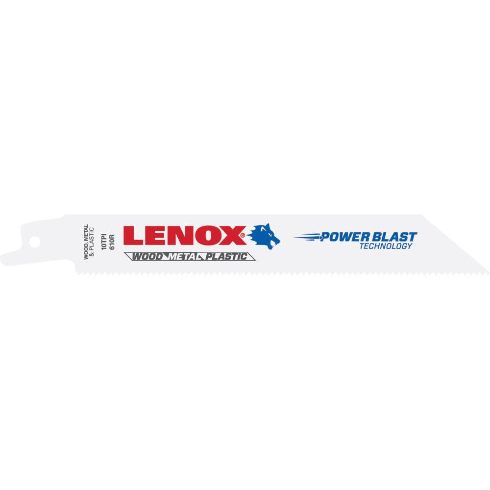 Lenox Reciprocating Saw Blade B610R 6″ X 3/4″ X .035″ X 10 TPI 25pk - Ascmtools