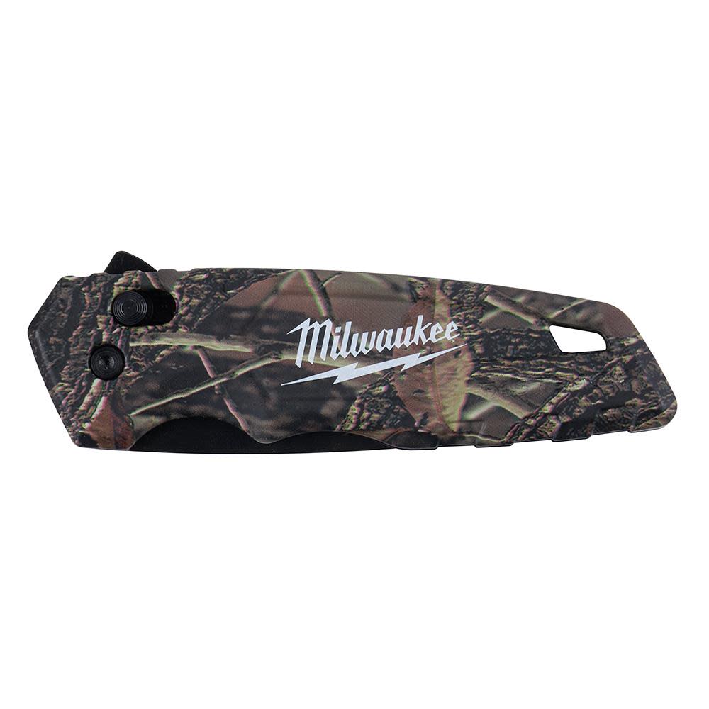 Milwaukee FASTBACK Camo Spring Assisted Folding Knife - Ascmtools