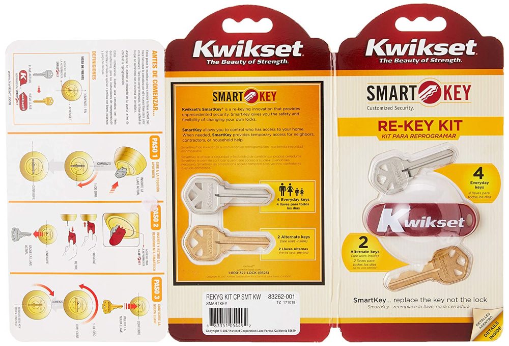 Kwikset Gold/Silver Smartkey Re-Keying Kit - Ascmtools