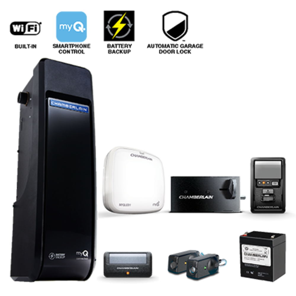 Chamberlain Wall Mounted Ultra Quiet Garage Door Opener with Battery Backup - Ascmtools