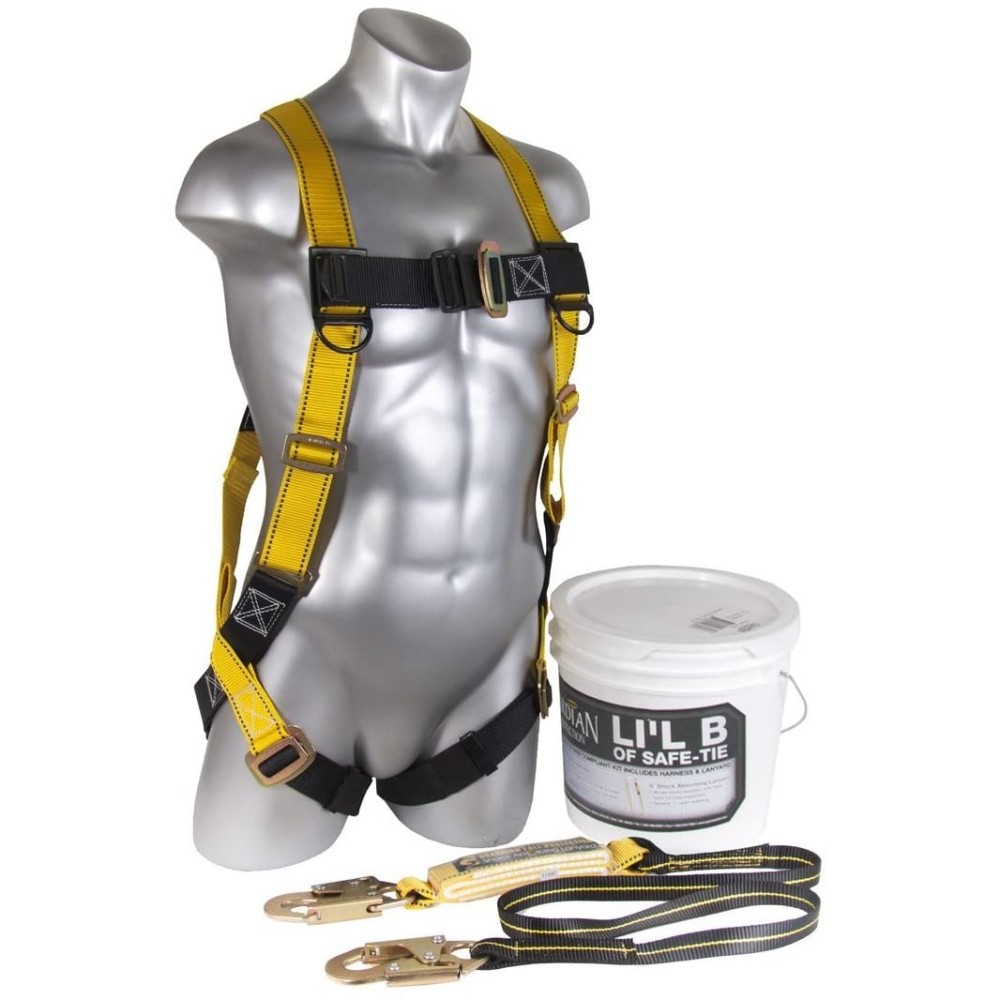 Guardian Fall Protection Little Bucket of Safe-Tie Roofing Kit Series 1(XL-XXL) - Ascmtools