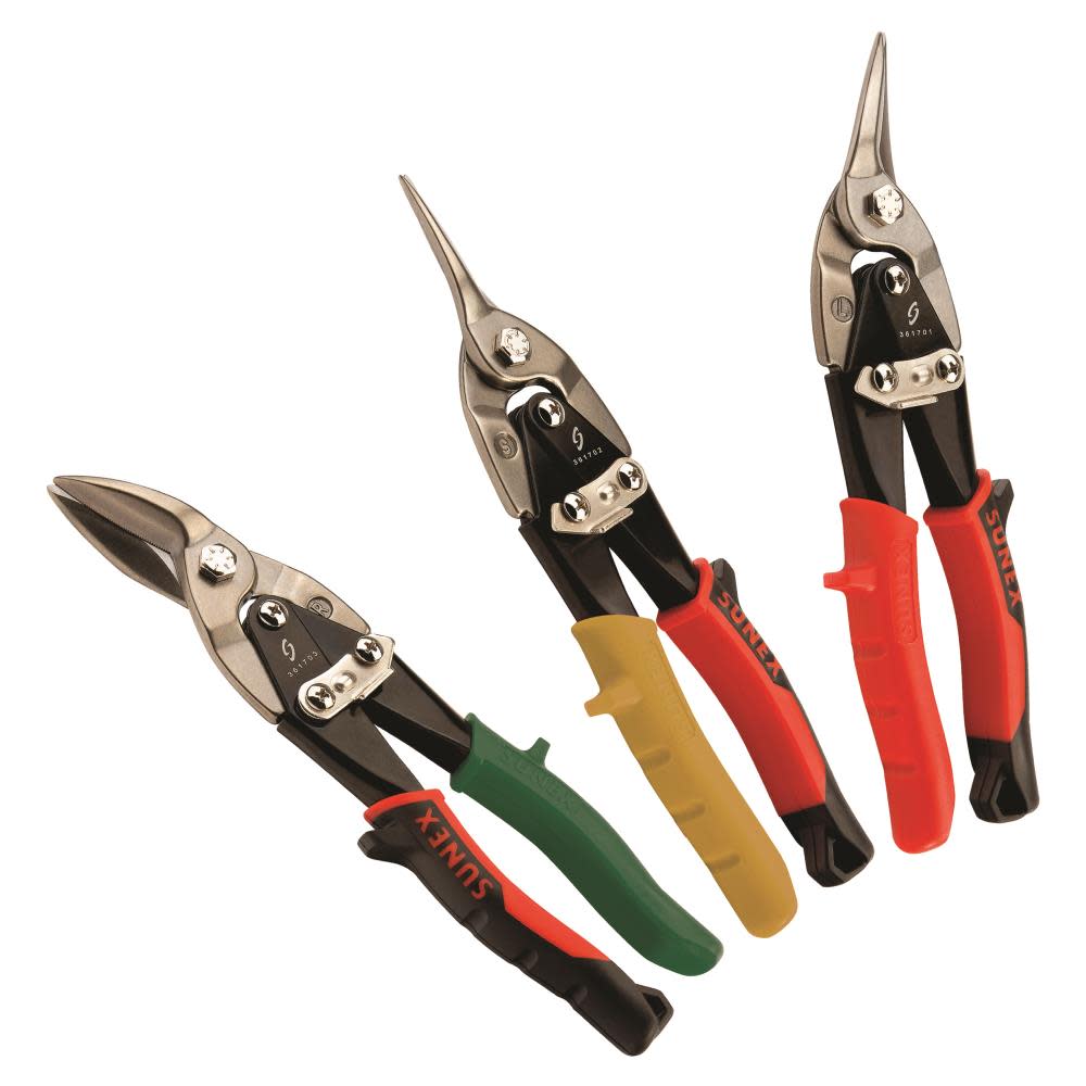 Sunex 3 Pc 10 In. Aviation Snip Set - Ascmtools