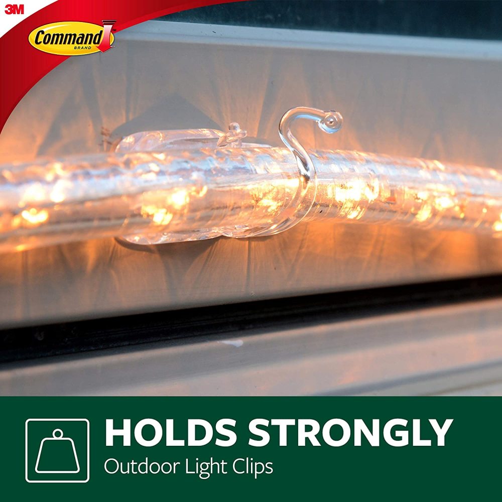 3M Command Small Clear Outdoor Rope Light Clip - Ascmtools