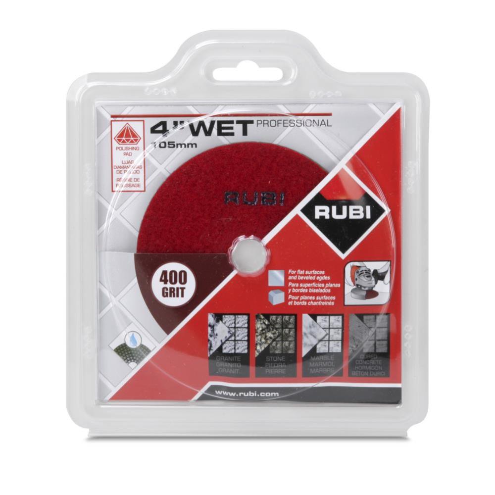 Rubi Tools Resin Wet Polishing Pad 400 Grit 4 In. - Ascmtools