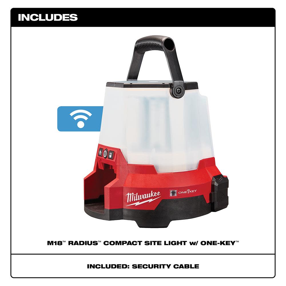 Milwaukee M18 RADIUS LED Compact Site Lightwith ONE-KEY - Ascmtools