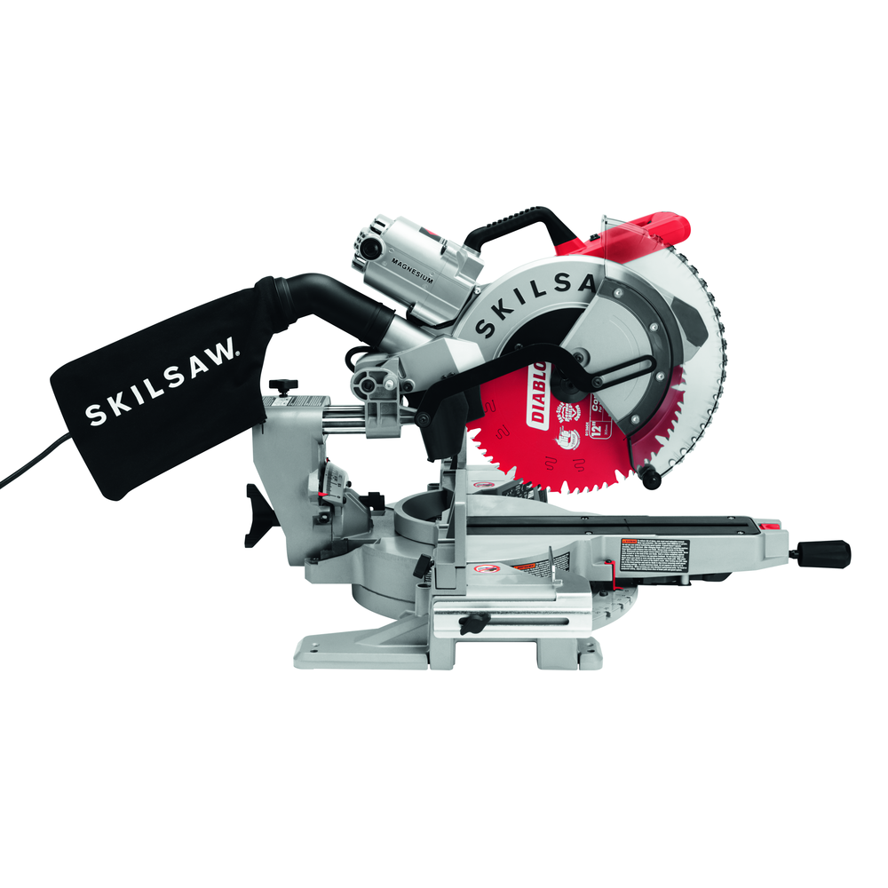 SKIL 12″ Worm Drive Dual Bevel Sliding Miter Saw with 2 Additional Blades - Ascmtools