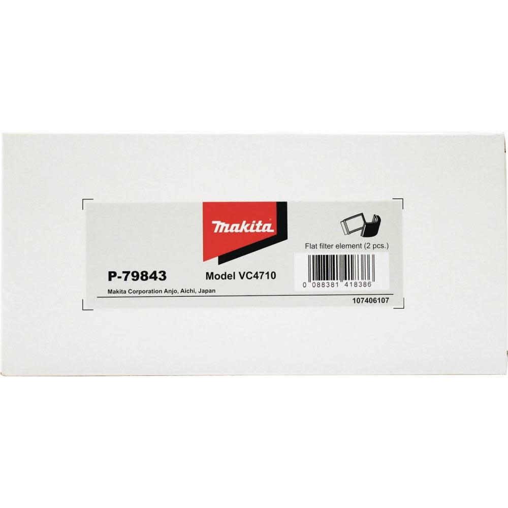 Makita Main Flat Filters 2/pk - Ascmtools