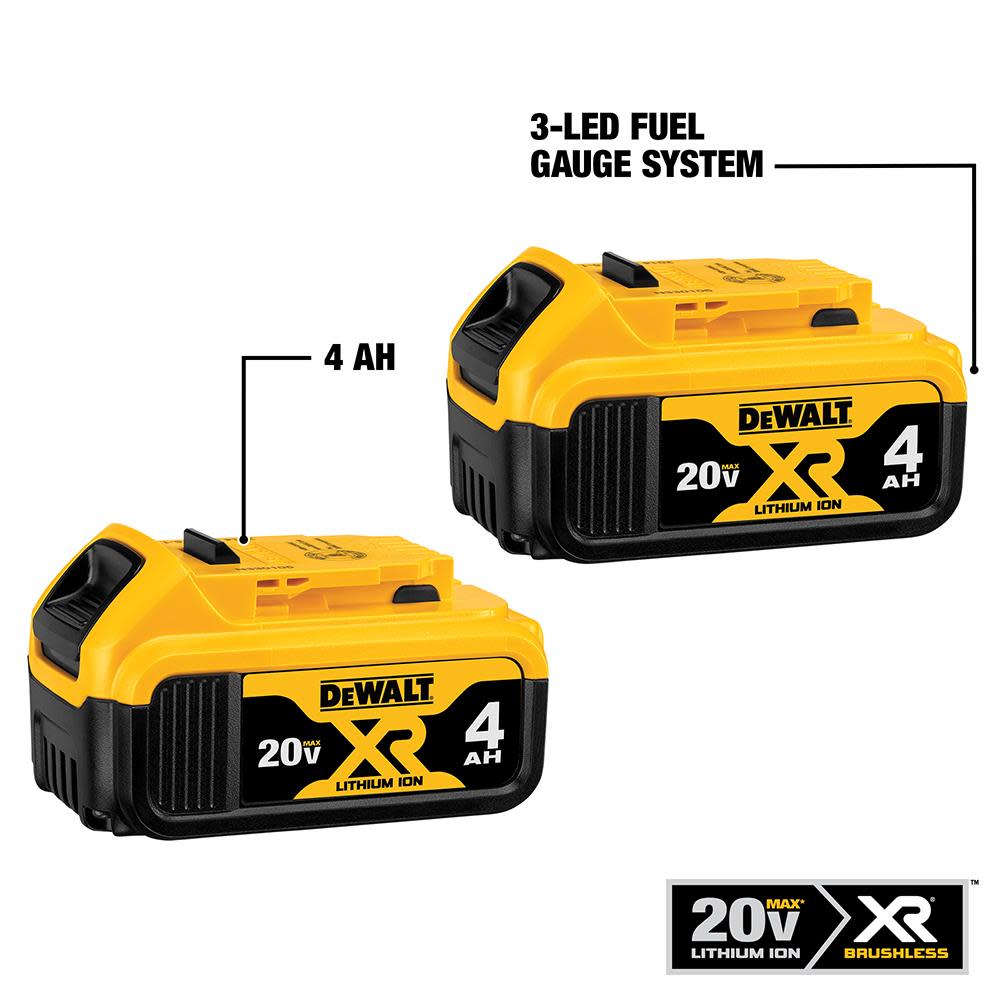 DEWALT DCB204-2 – 20V MAX* Premium XR Lithium Ion 2-Pack (DCB204-2) - Ascmtools