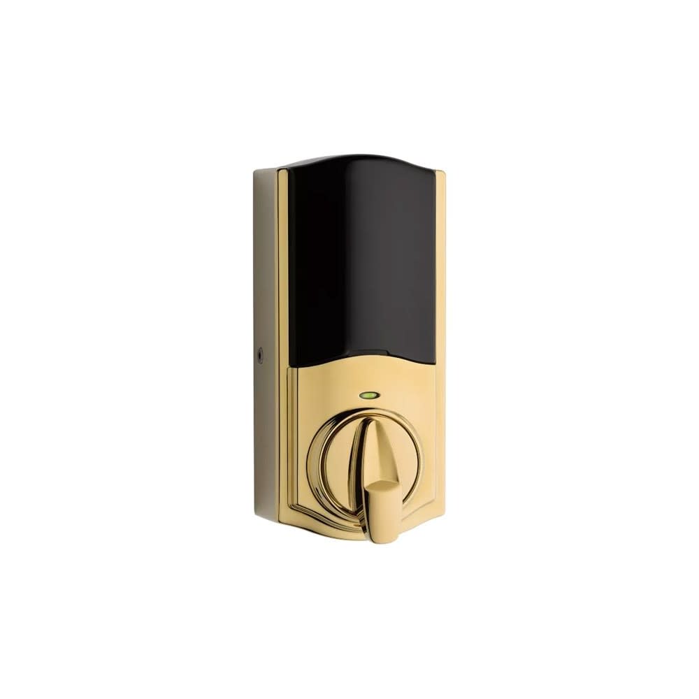 Kwikset Polished Brass 2nd Gen Bluetooth Smart Lock Electronic Deadbolt - Ascmtools