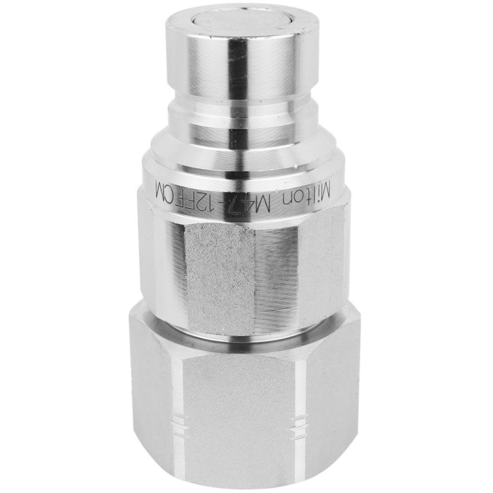 Milton 3/4″ NPTF Hydraulic Flush Face Coupler Plug Half - Ascmtools