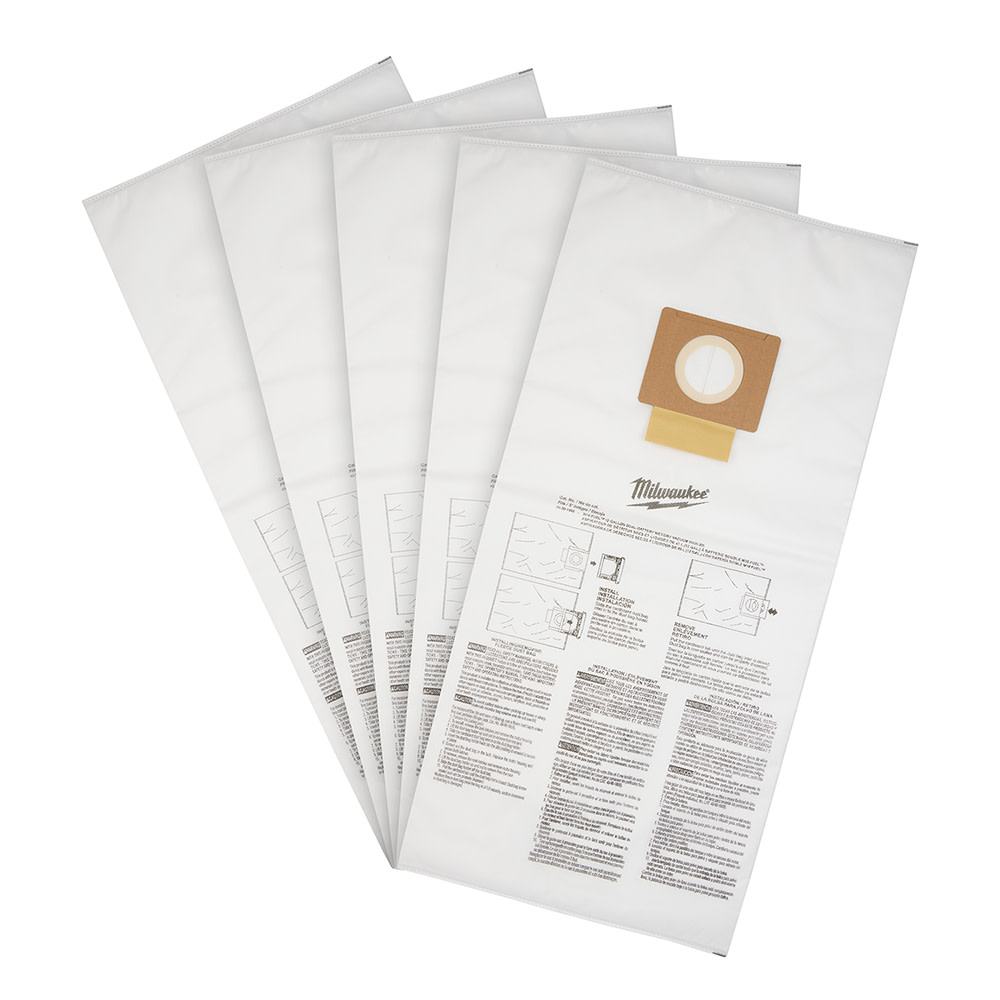 Milwaukee Fleece Dust Bags 12 Gallon 5pk - Ascmtools