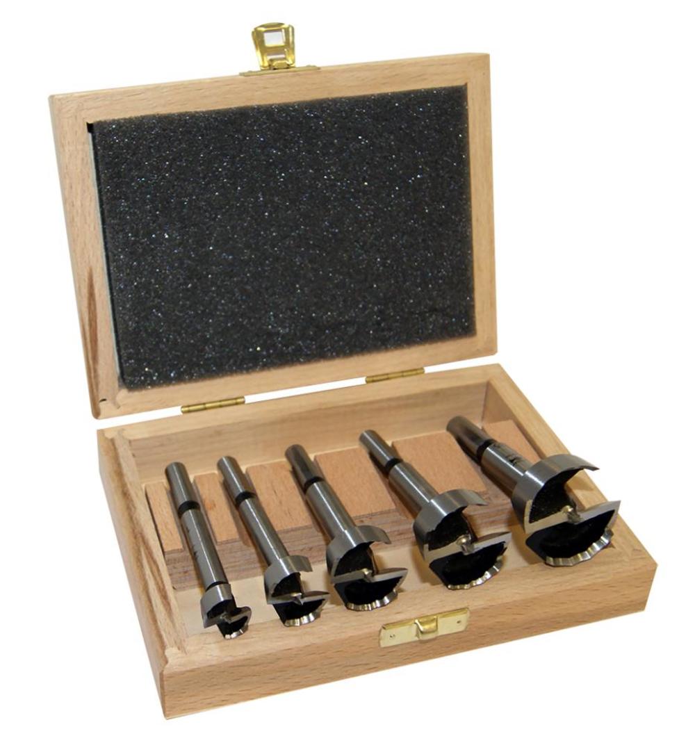 Fisch 5 pc Wood Box Metric Forstner Bit Set - Ascmtools