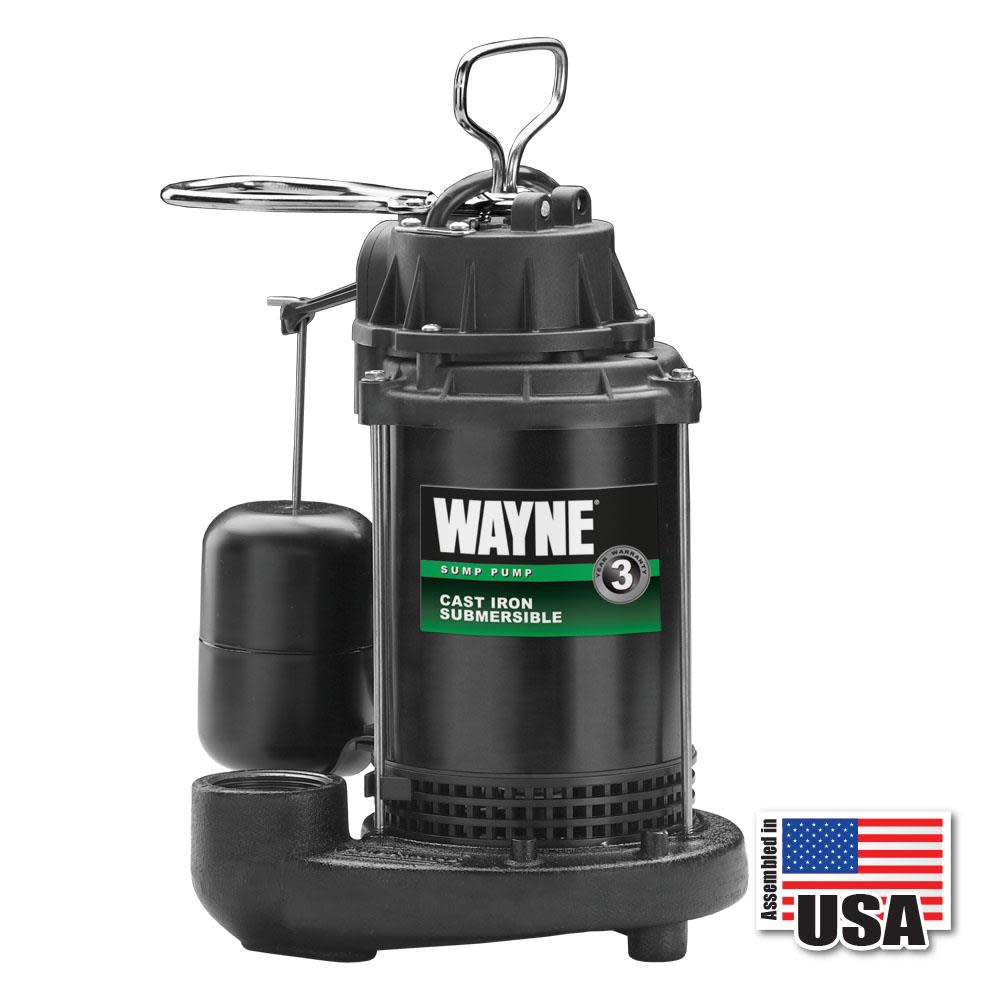 Wayne Water Systems 1/2HP Cast Iron Submersible Sump Pump - Ascmtools