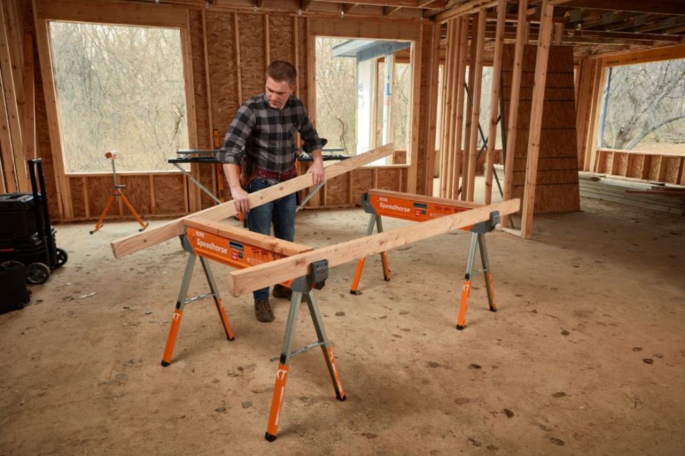 Bora Portamate Adjustable Speedhorse XT Sawhorse Work Support System Two Pack - Ascmtools