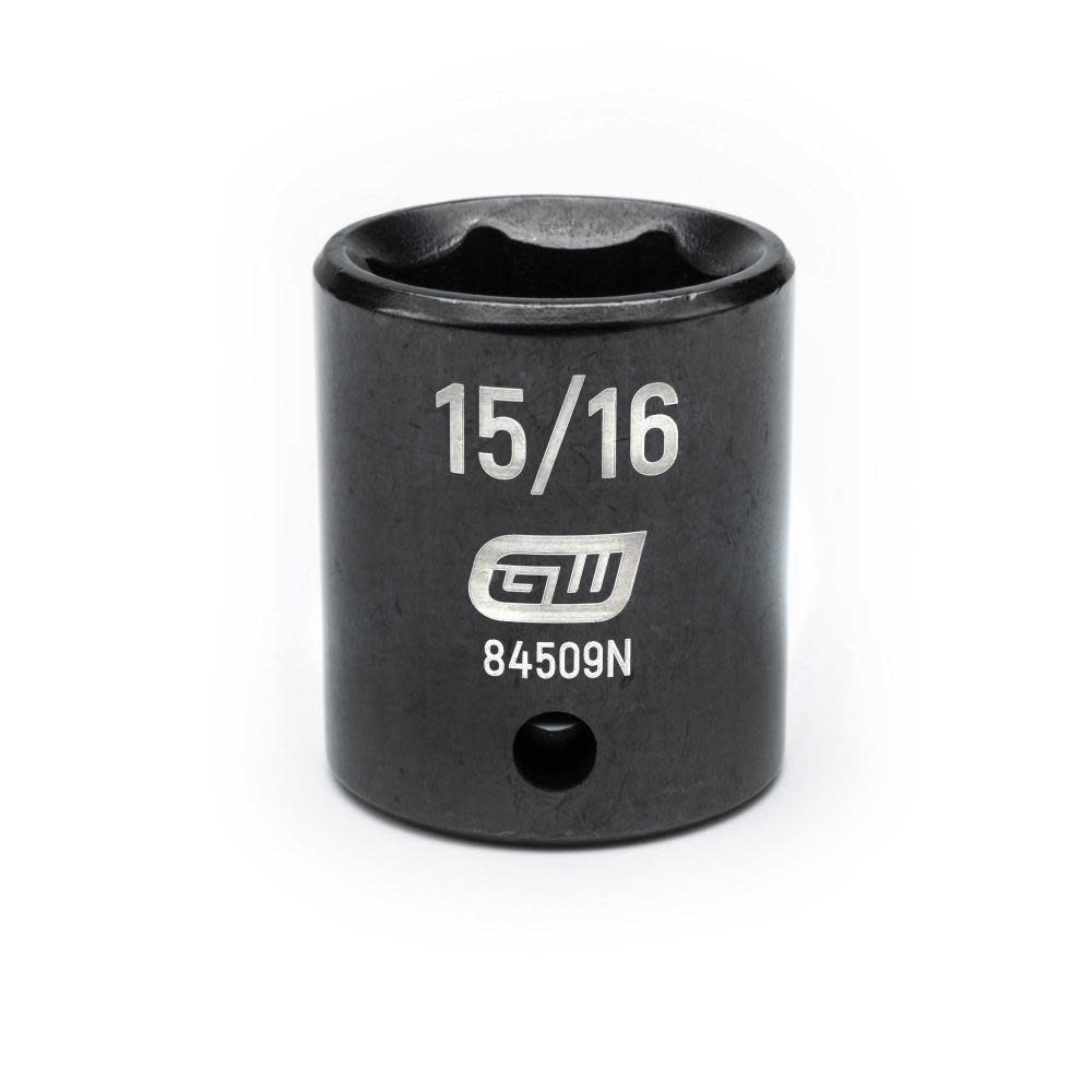 GEARWRENCH 1/2″ Drive 6 Point Standard Impact SAE Socket 15/16″ - Ascmtools
