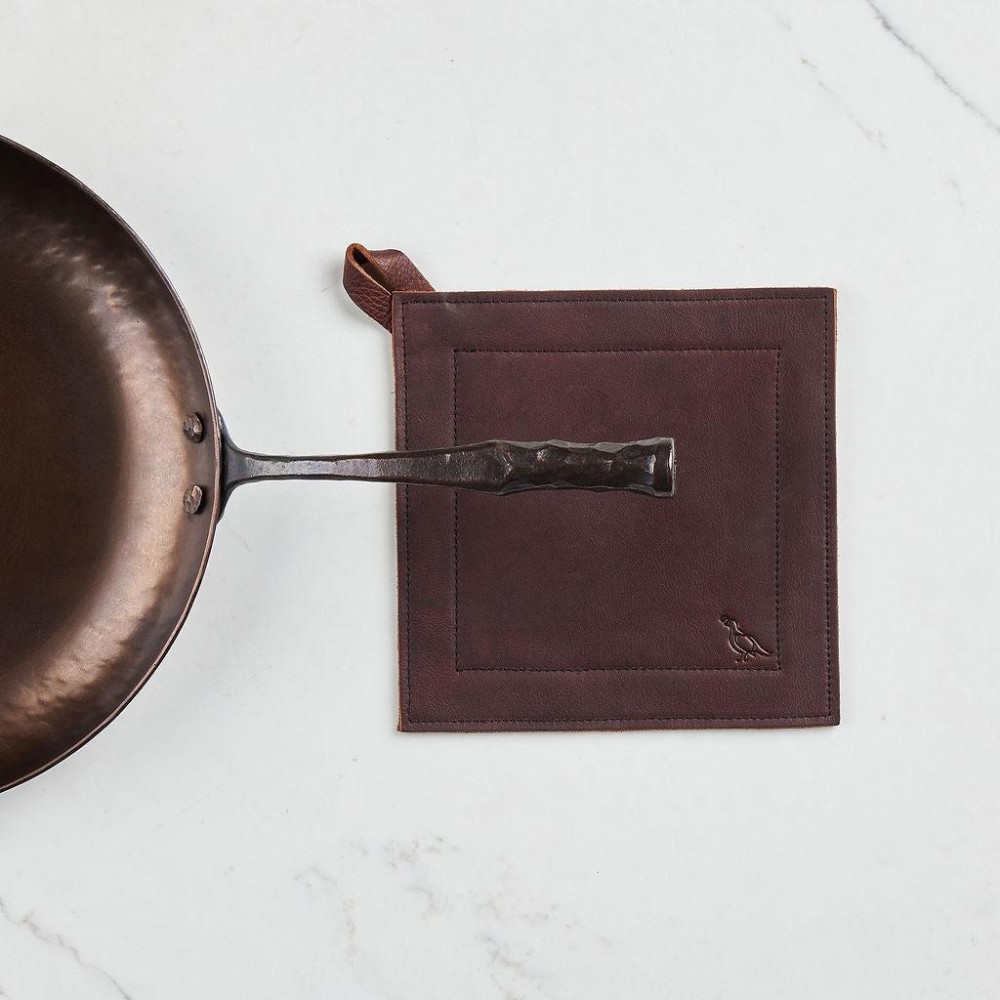 Smithey Ironware Pot Holder Full Grain Leather - Ascmtools