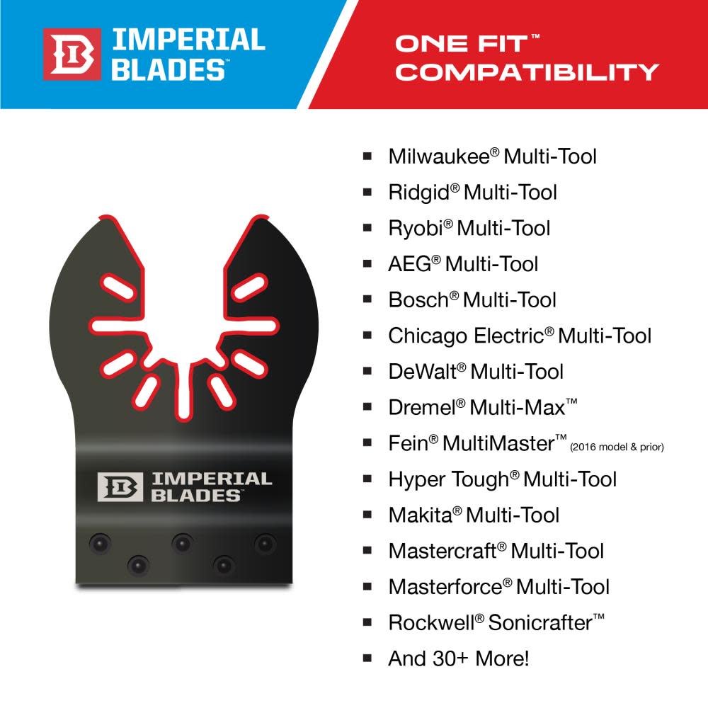 Imperial Blades One Fit 1 1/4″ Standard Wood & Nails Blade 1pc - Ascmtools