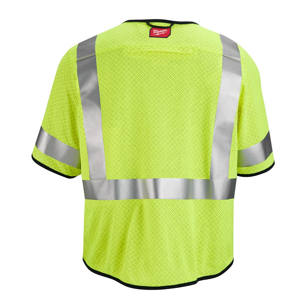 Milwaukee High Vis Safety Vest Yellow Class 3 Mesh AR/FR Cat 1 S/M - Ascmtools