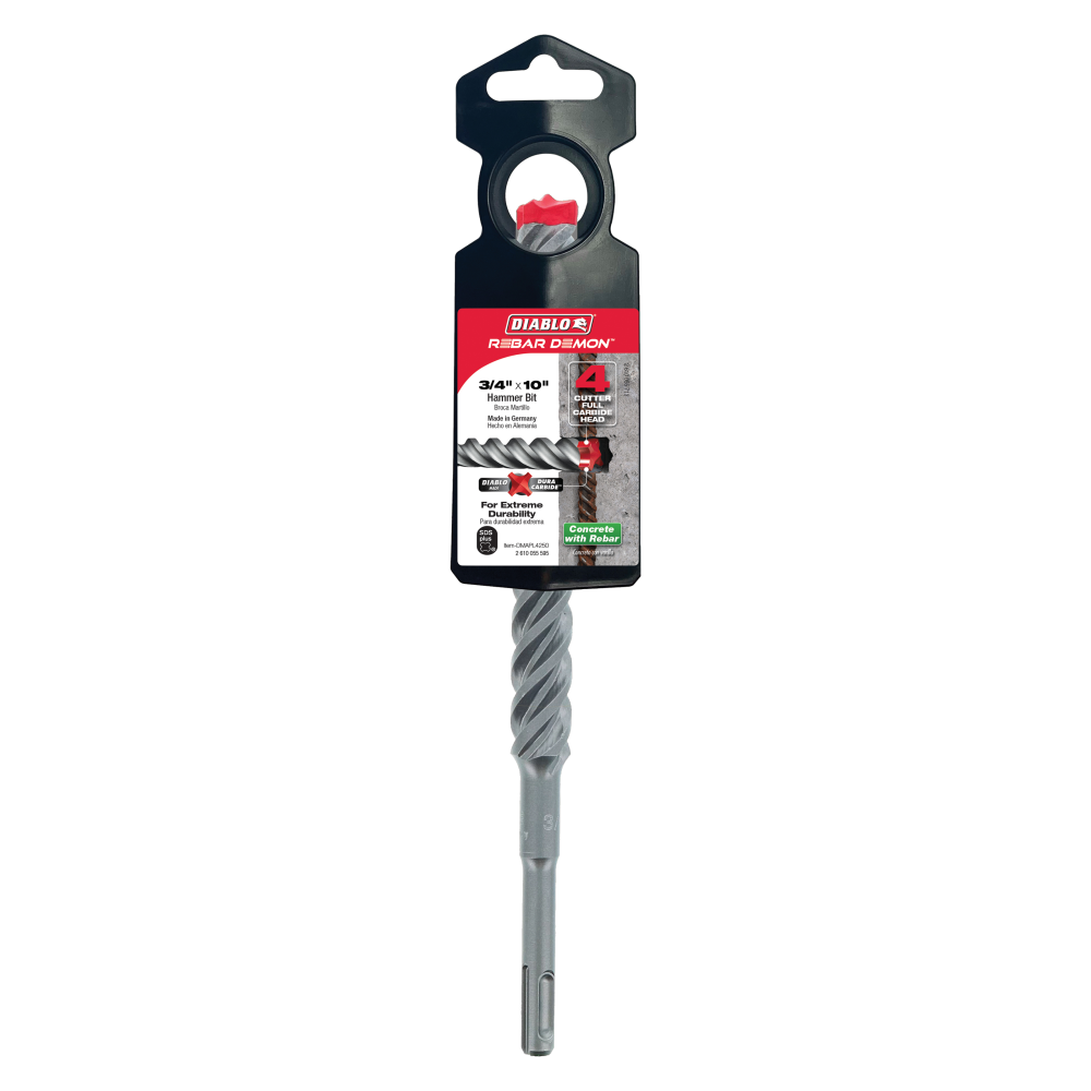 Diablo Tools 3/4″ x 8″ x 10″ Rebar Demon SDS-Plus 4-Cutter FCH Hammer Drill Bit - Ascmtools