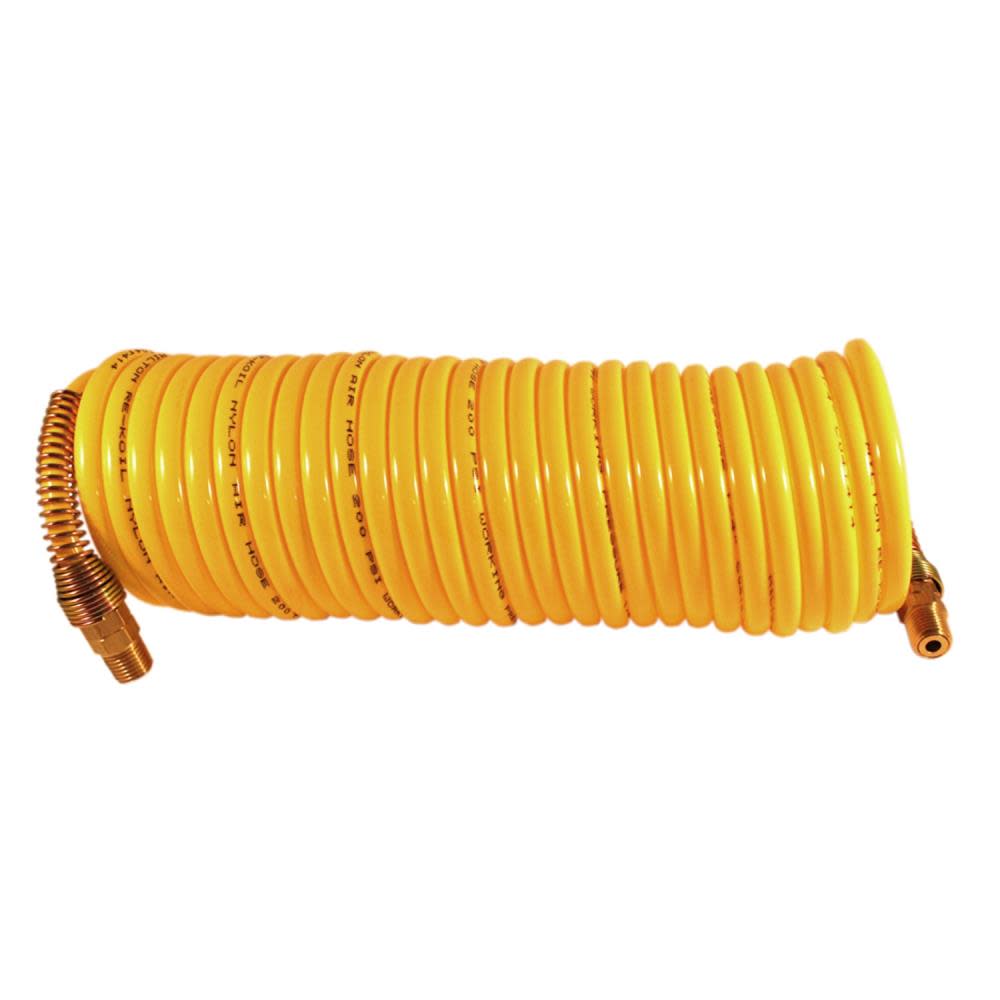 Milton Coiled Nylon Air Hose 25 Ft. 1/4 In. ID - Ascmtools