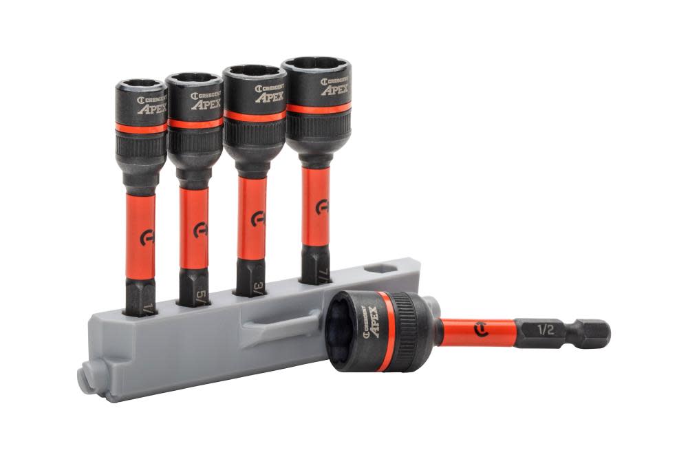 Crescent APEX Bolt Biter Impact Nut Extractor and Driver Set 5pc - Ascmtools