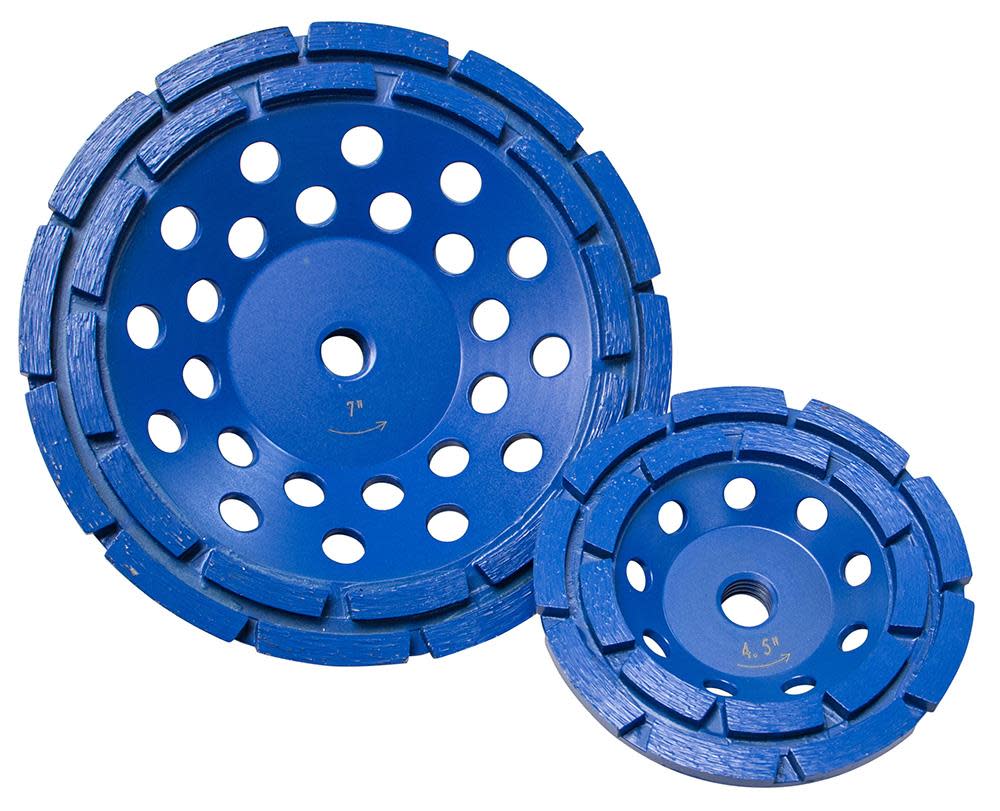 Diamond Products 7 In. x 5/8 In. Star Blue Double Row Cup Grinder - Ascmtools
