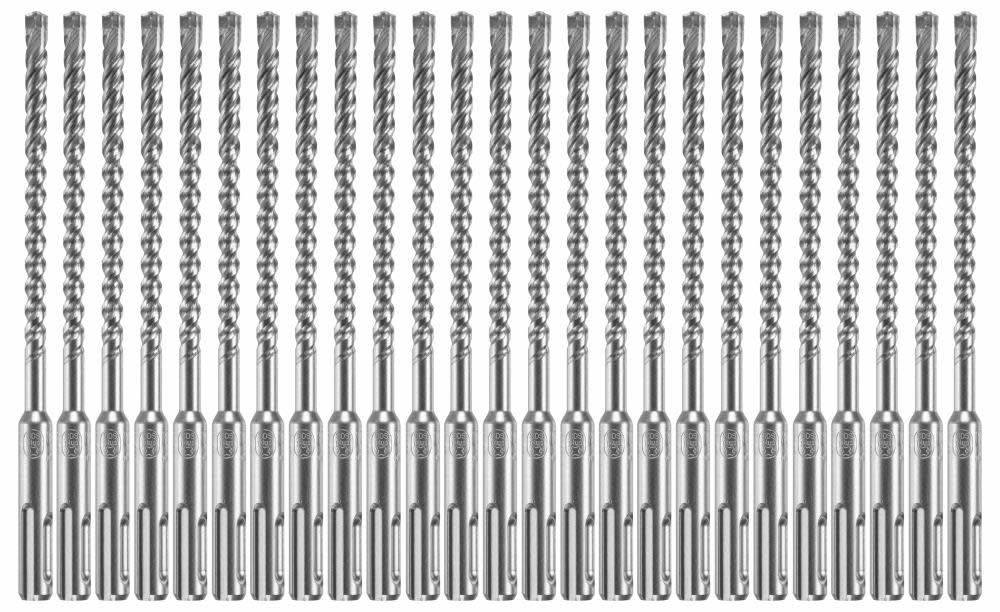 Bosch 25 pc. 1/4 In. x 4 In. x 6 In. SDS-plus Bulldog Xtreme Carbide Rotary Hammer Drill Bits - Ascmtools