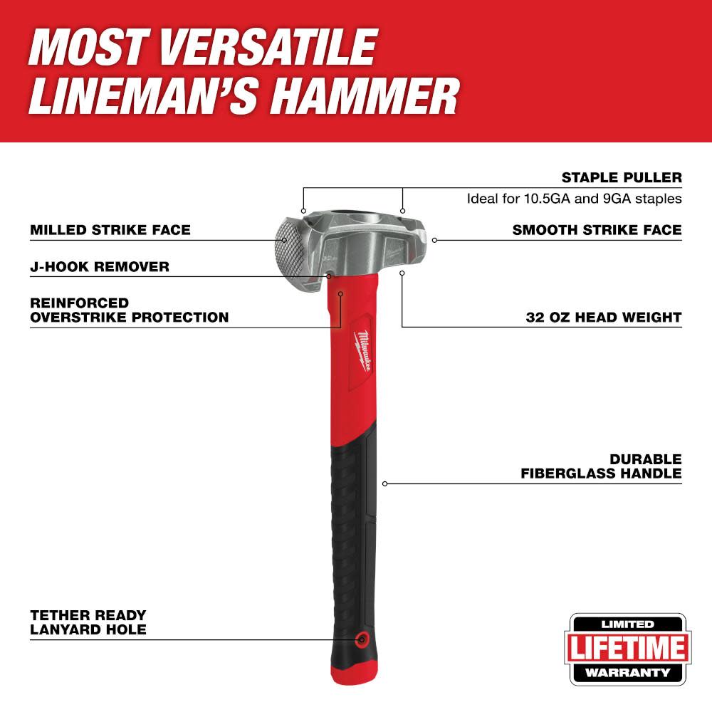 Milwaukee Lineman Hammer 4 in 1 - Ascmtools