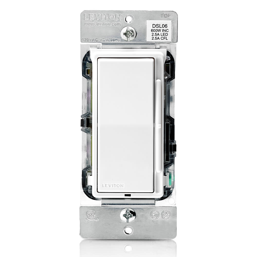 Leviton Decora Slide Dimmer Switch 600W 120V Single-Pole/3-Way Rocker - Ascmtools