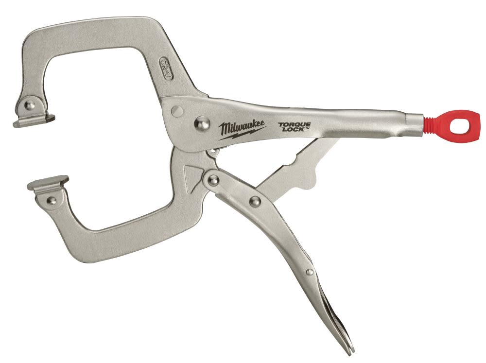 Milwaukee 11 in. TORQUE LOCK Locking C-Clamp With Regular Jaws - Ascmtools