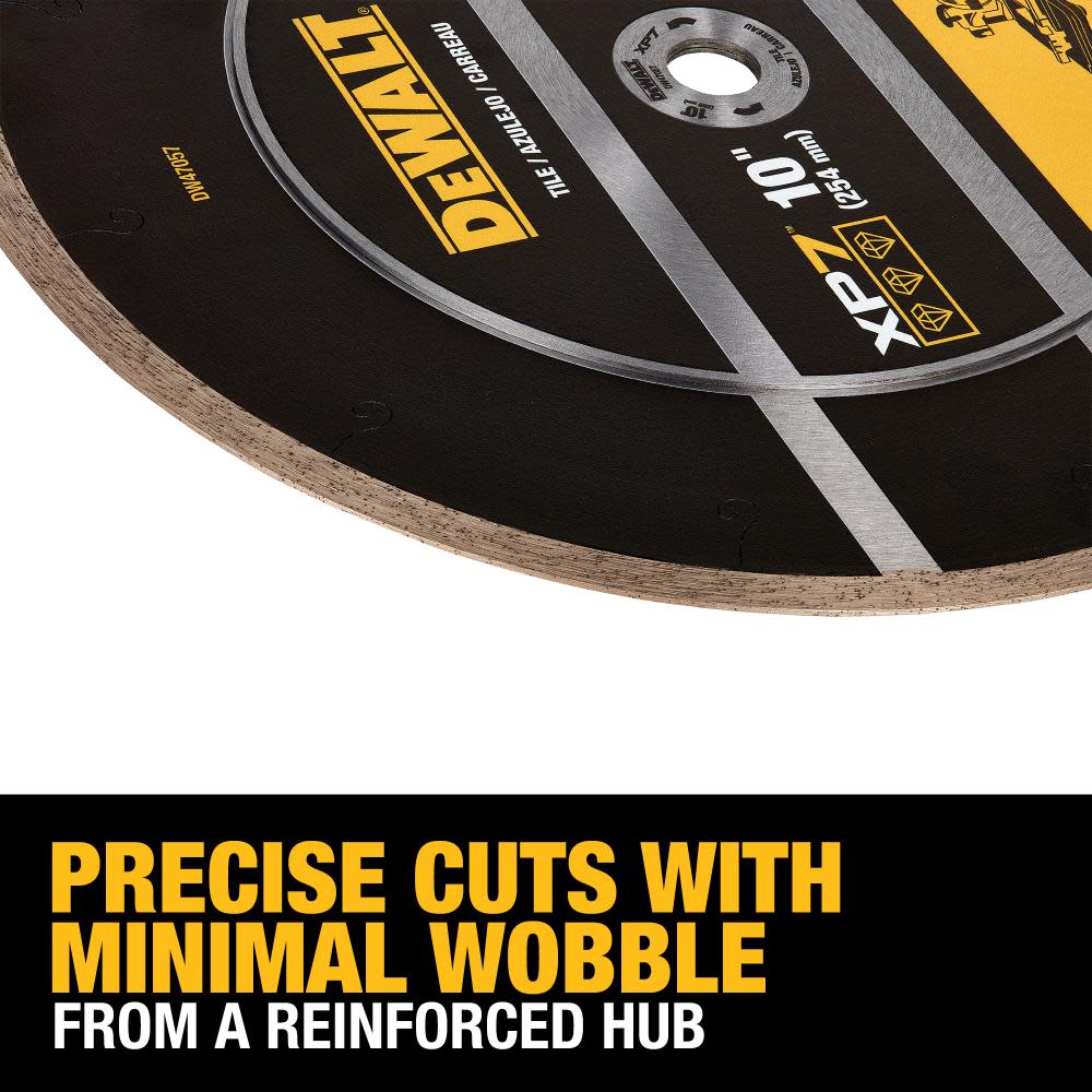 DEWALT Diamond Blade 10″ CONTINUOUS XP7 TILE - Ascmtools