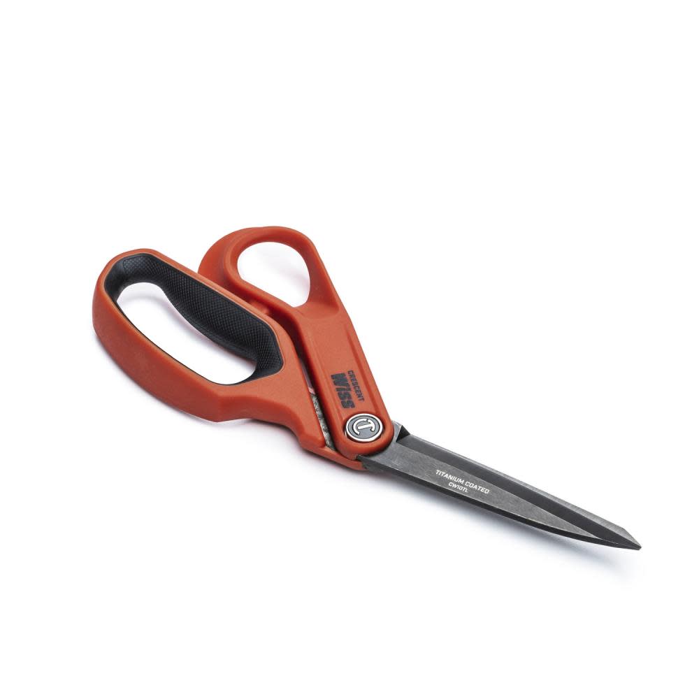 Crescent Wiss 10″ Tradesman Shears Offset Left Hand Titanium Coated - Ascmtools