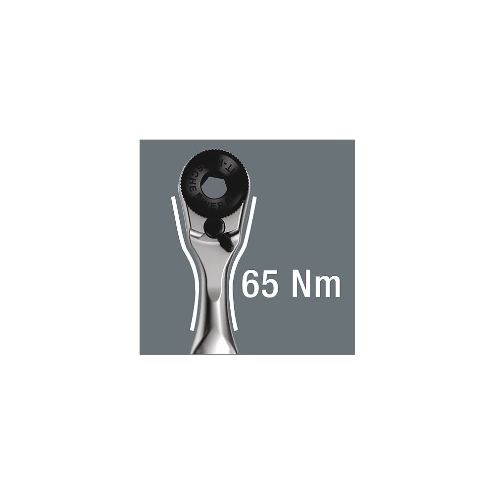 Wera Tools 8001 A Zyklop Mini 1 Bit 1/4″ SB Ratchet 2pc - Ascmtools