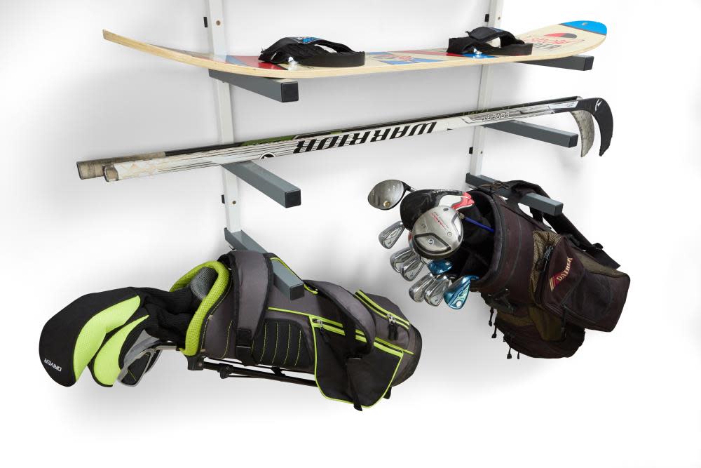 Bora Portamate Wall Mounted Storage Rack 4 Level Gray/White - Ascmtools