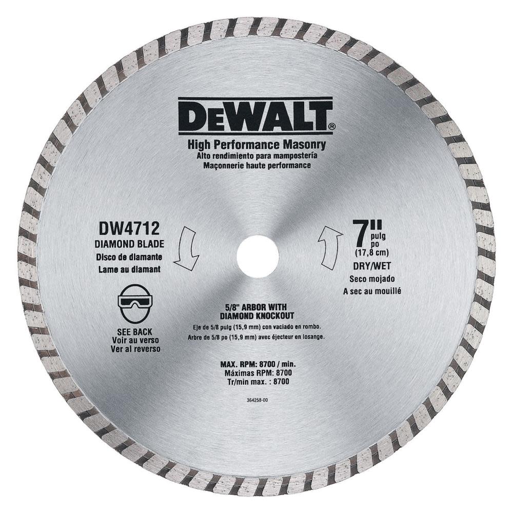 DEWALT 7 In. Hi Performance Masonry Blade - Ascmtools