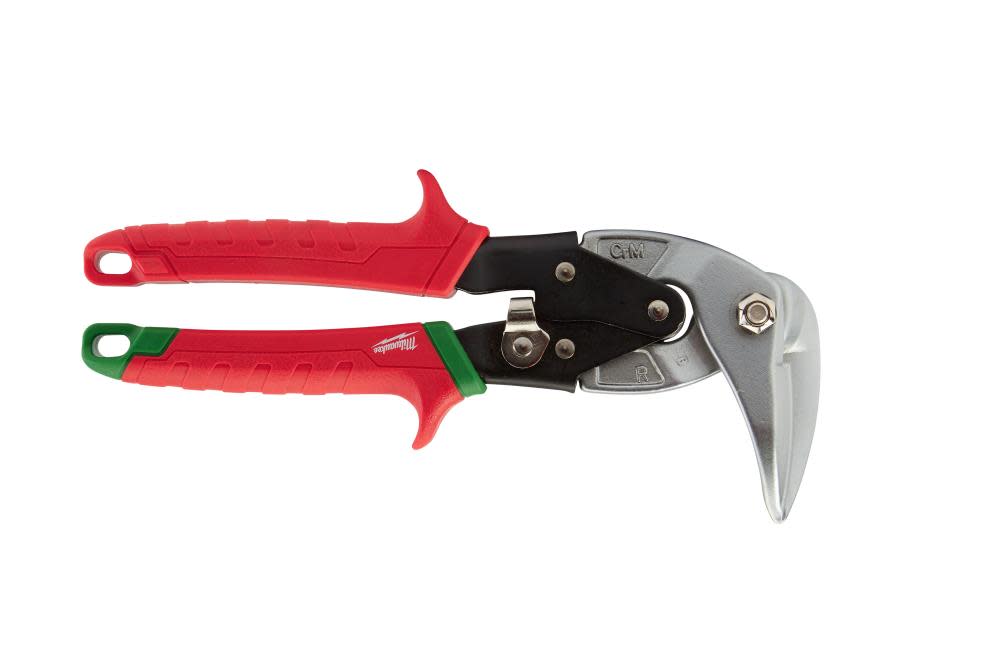Milwaukee Right Cutting Upright Aviation Snips - Ascmtools