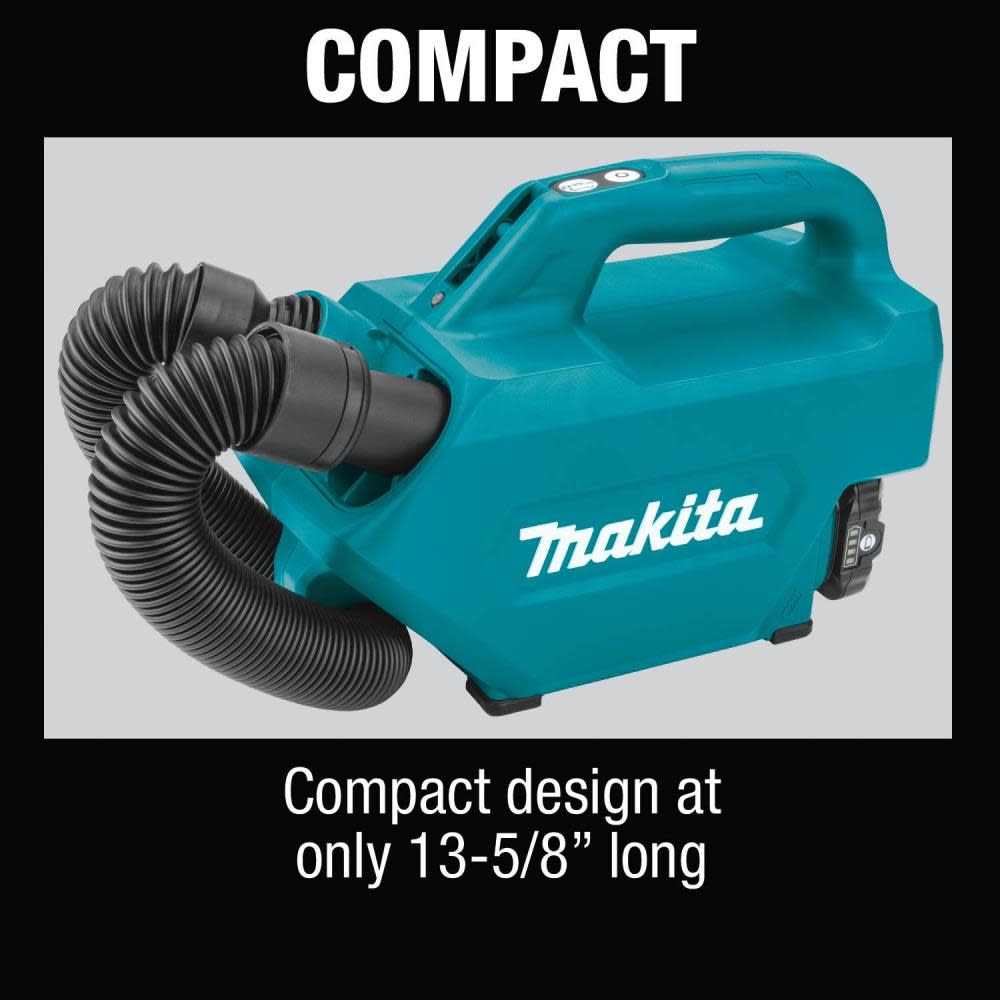 Makita 12V Max CXT Lithium-Ion Cordless Vacuum Kit (2.0Ah) - Ascmtools