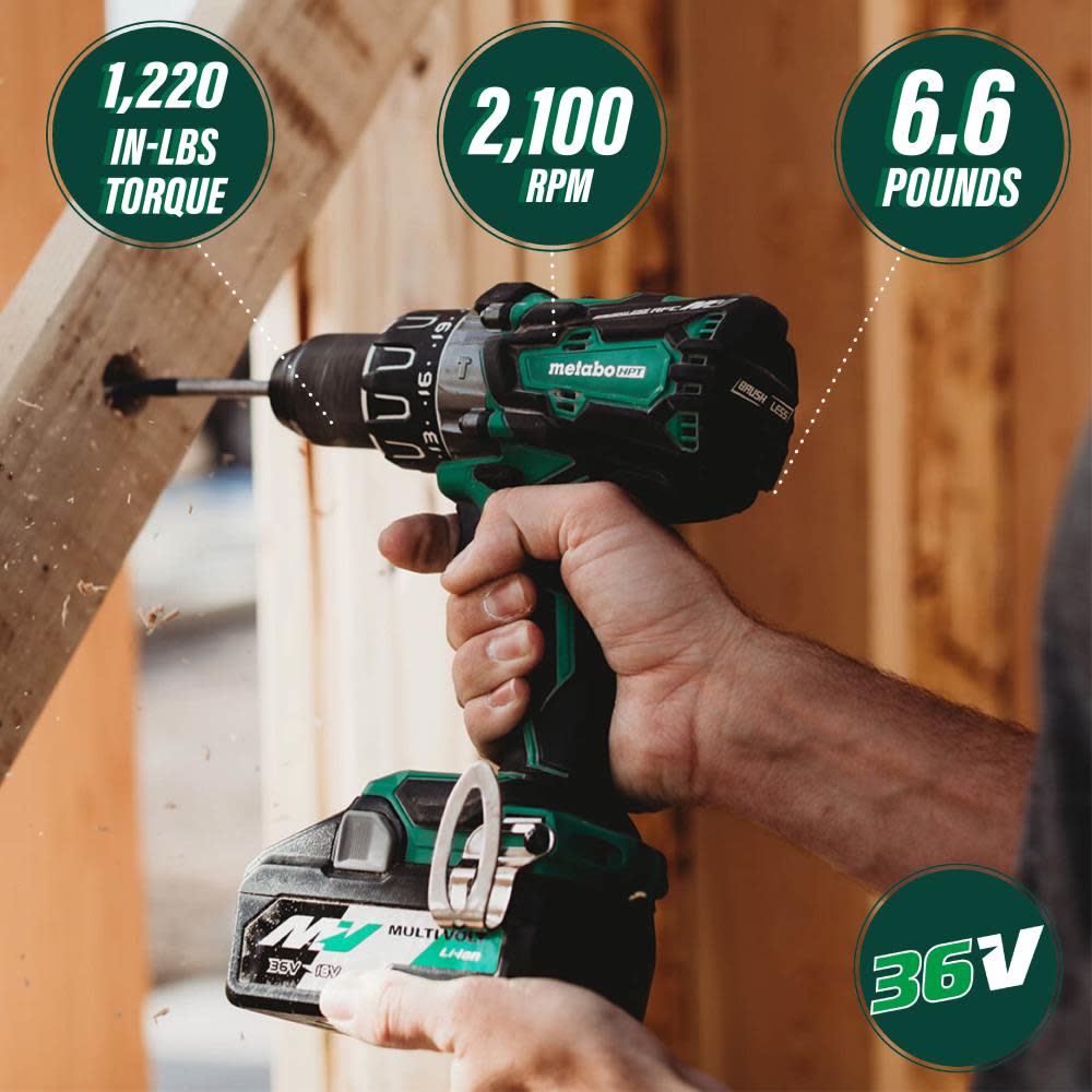 Metabo HPT Multivolt 36V Brushless Hammer Drill (Bare Tool) - Ascmtools