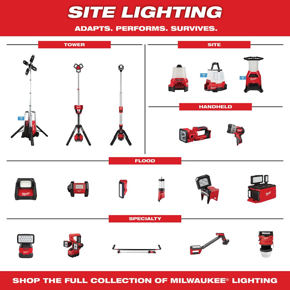 Milwaukee M12 ROCKET Dual Power Tower Light - Ascmtools