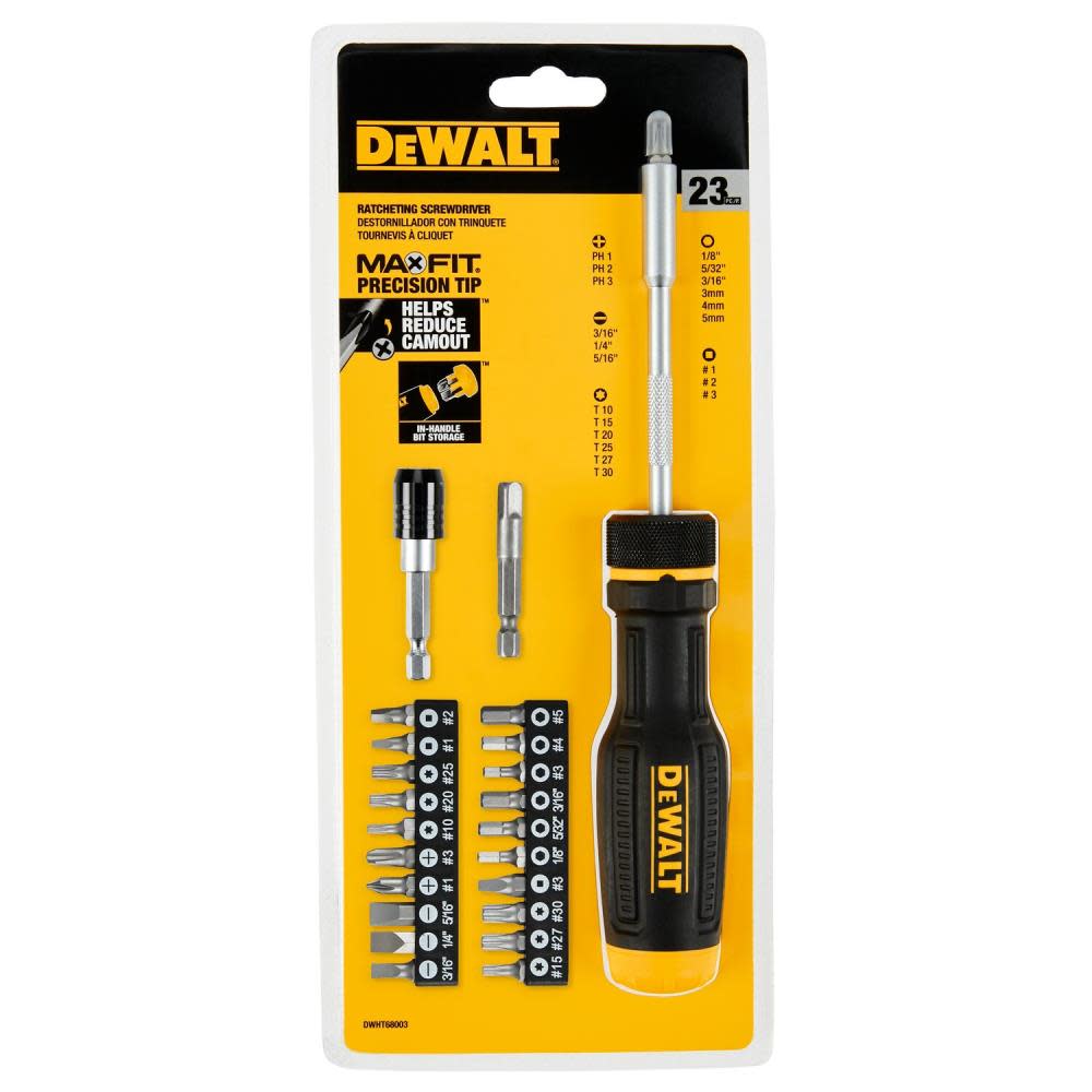 DEWALT MAXFIT Screwdriver Ratcheting Multi Bit 23pc - Ascmtools