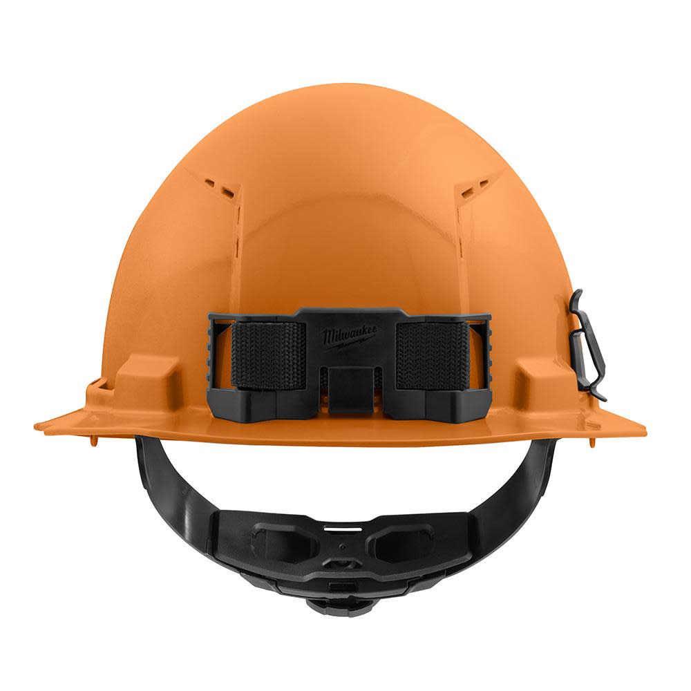 Milwaukee Orange Full Brim Vented Hard Hat with 4pt Ratcheting Suspension Type 1 Class C - Ascmtools