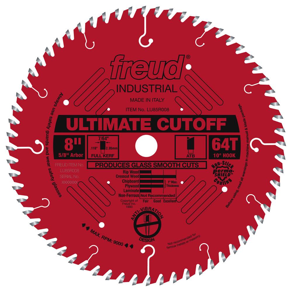 Freud 8″ Ultimate Cut-Off Blade with Perma-SHIELD Coating - Ascmtools