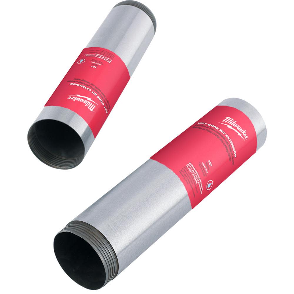 Milwaukee 2-1/2 In. x 12 In. Diamond Premium Wet Core Bit Extension - Ascmtools